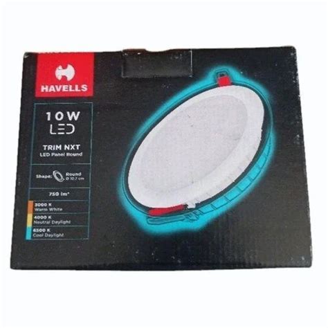 Round Havells 10W Trim NXT LED Panel Light 4000 K Cool Daylight At