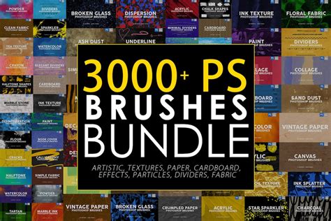 3000 Photoshop Brushes Bundle, Photoshop Overlays, Effects Brushes ...