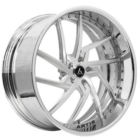 Staggered Artis Forged Wheels Fairfax Brushed Rims Atf