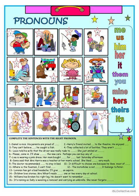 Pronouns English Esl Worksheets Pdf And Doc