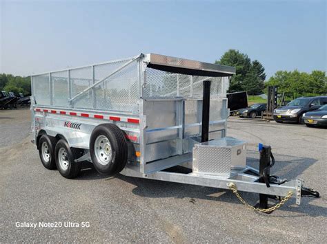 K Trail X K Galvanized Dump Trailer W Ramps Tarp Spare