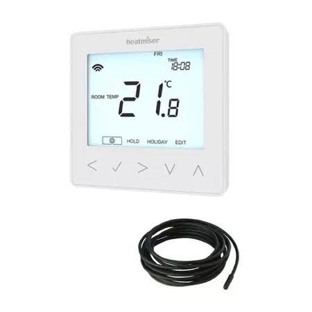 Heatmiser NeoStat E V2 Electric Floor Heating Thermostat 3m Probe