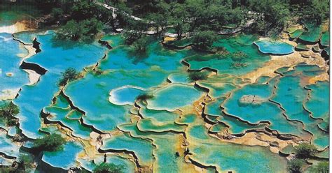 A Journey of Postcards: Travertine landscape and pools of Huanglong, China