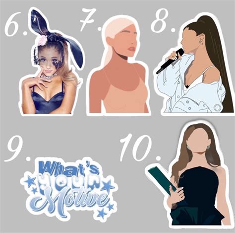 Pack Of Ariana Grande Stickers Pcs Etsy