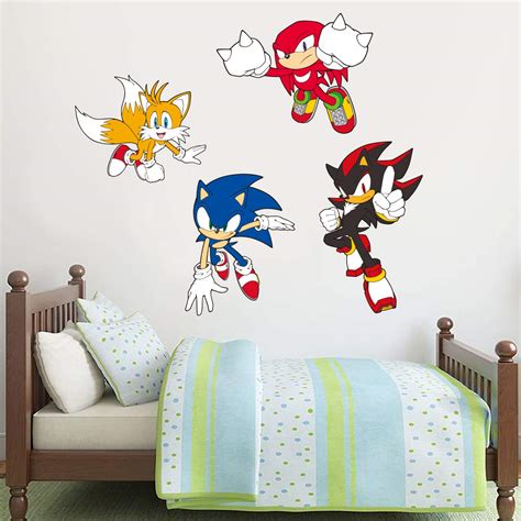 Buy Sonic The Hedgehog Wall Sticker Sonic Tails Knuckles And Shadow