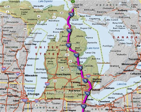 I 75 Michigan Map | Maps Of Ohio