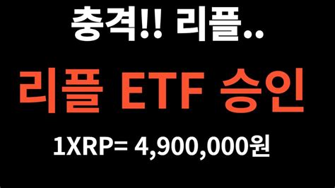 리플 외신속보 리플랩스 공식발표 Xrp Etf승인 결정 대형호재가 뉴스에 떴습니다 반박불가 속보입니다 리플