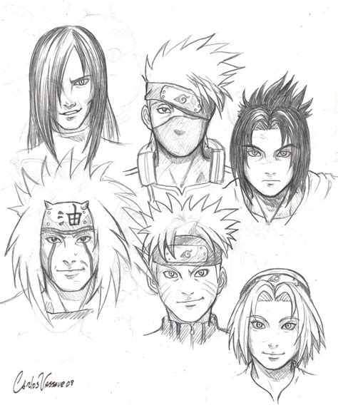 Naruto Faces By Carlosvasseur On Deviantart