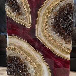 Geode Wall Art Decor By Lisa Gates Geode Art Crystal Art Etsy