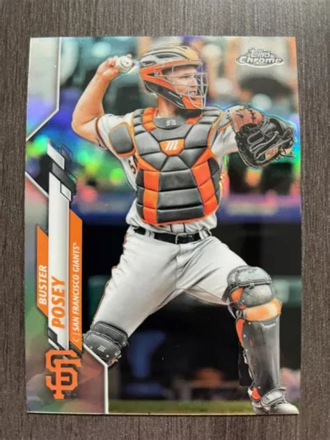 2020 TOPPS CHROME Buster Posey réfractor 157 San Francisco Giants EUR