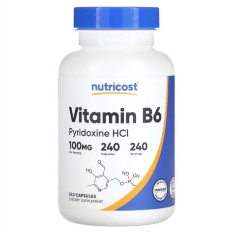 Nutricost Vitamin B6 100 Mg 240 Capsules 240 Count QFC