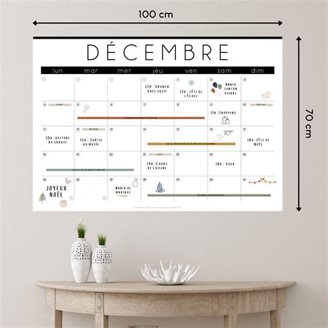 Calendrier Mural G Ant Papier Deux Soeurs Un Agenda