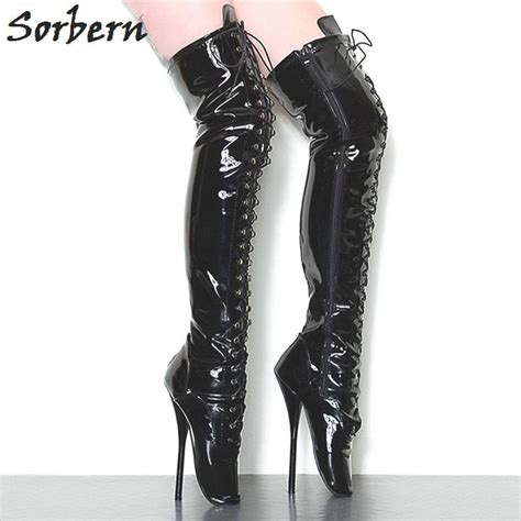 Sorbern Custom Bdsm Ballet High Heels 18cm 7 Over The Knee Boots Women