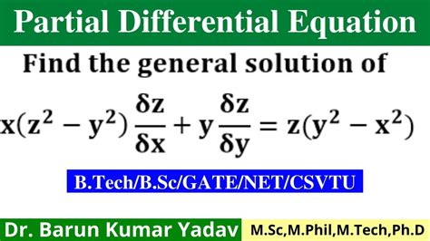 Lagrange S Linear Partial Differential Equation Method Of Multipliers