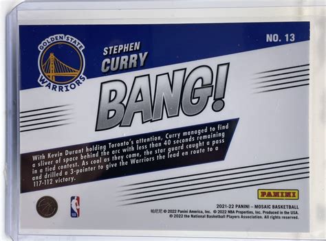 Stephen Curry Panini Mosaic Bang NBA カード 2022 バスケットボール 売買されたオークション情報