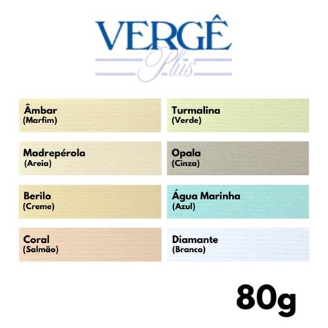 Papel Vergê Plus 80g Fedrigoni 9 Fls A4 Diversas Cores Branco Verde