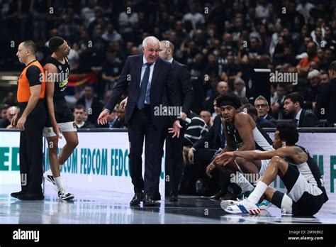 Belgrade Serbia January Head Coach Zeljko Obradovic Of