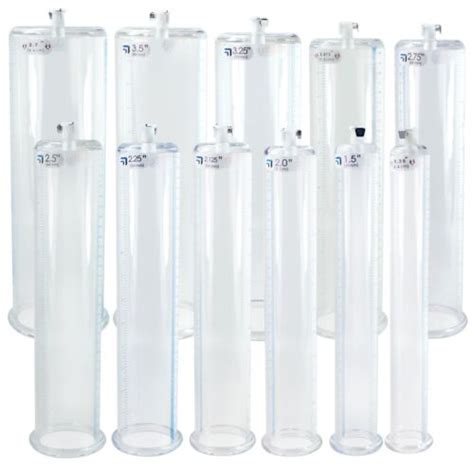 Leluv Acrylic Cylinder For Penis Pump Untapered 9 And 12 Inch With Female