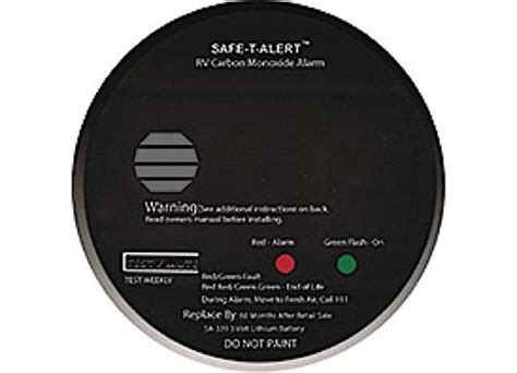 Mti Industries Carbon Monoxide Alarm Black Round Surface Mount 5 Yr Sealed In Lithium Battery