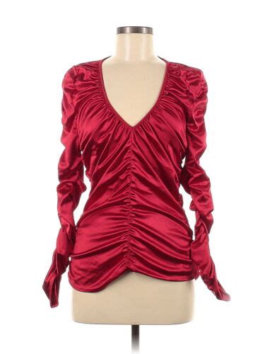 Nwt Marc New York Women Red Long Sleeve Blouse M Ebay