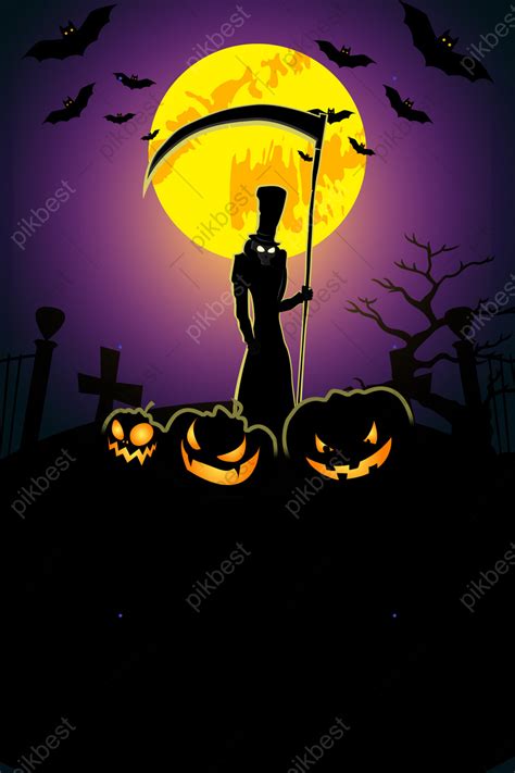 Halloween Halloween Grim Reaper Pumpkin Background Backgrounds | PSD ...