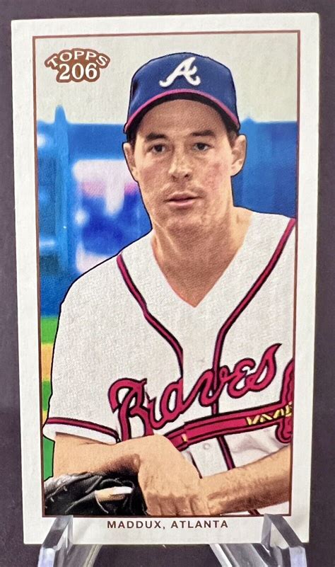 Greg Maddux Topps Black Polar Bear Atlanta Braves Ebay