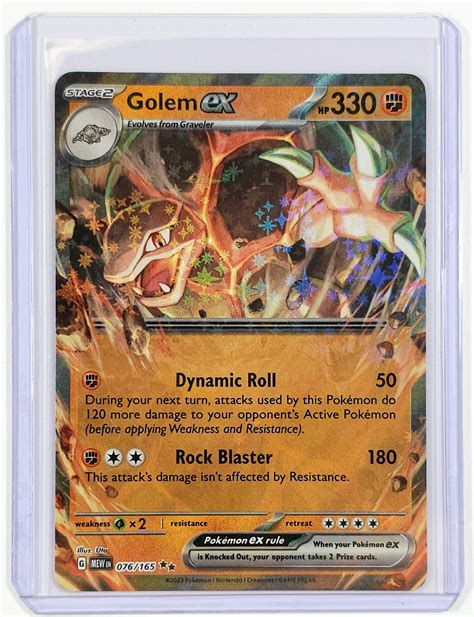 Pokemon Golem Ex 76 Scarlet And Violet 151 Double Holo Rare