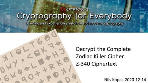 Decrypt The Complete Zodiac Killer Z 340 Ciphertext Youtube