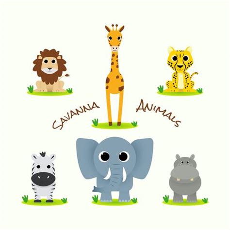 Savanna Animals Clipart Cartoon