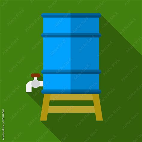 Water tank flat icon illustration Stock Vector | Adobe Stock