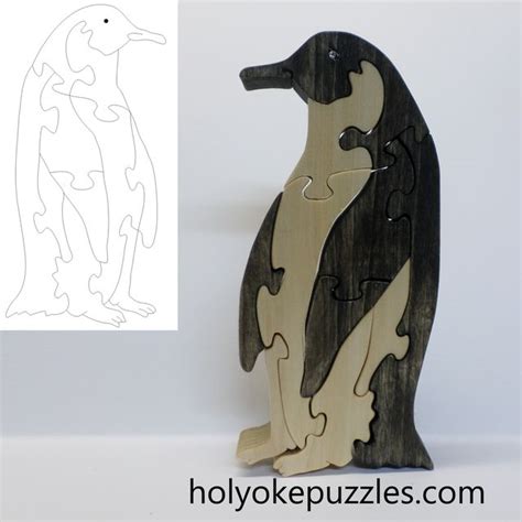 Penguin Puzzle Pattern Svg Pdf In 2021 Puzzle Pattern Scroll Saw