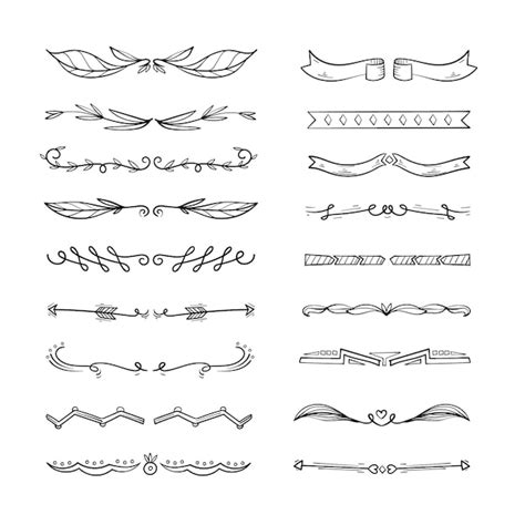 Elegante Juego De Separadores Ornamentales Vector Gratis