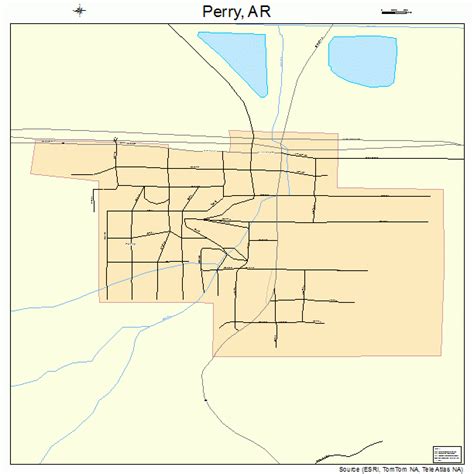 Perry Arkansas Street Map 0554650