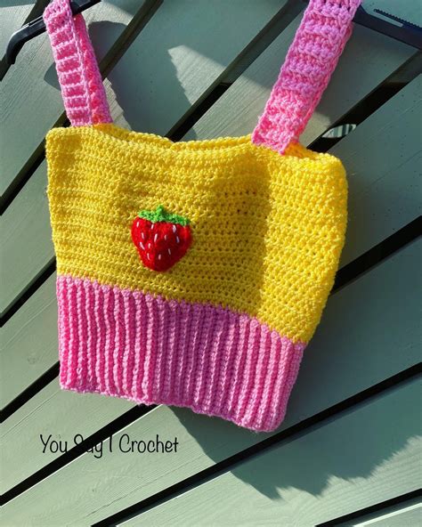 Summer Strawberry Crochet Top Etsy