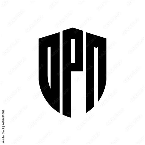 OPM letter logo design. OPM modern letter logo with black background ...