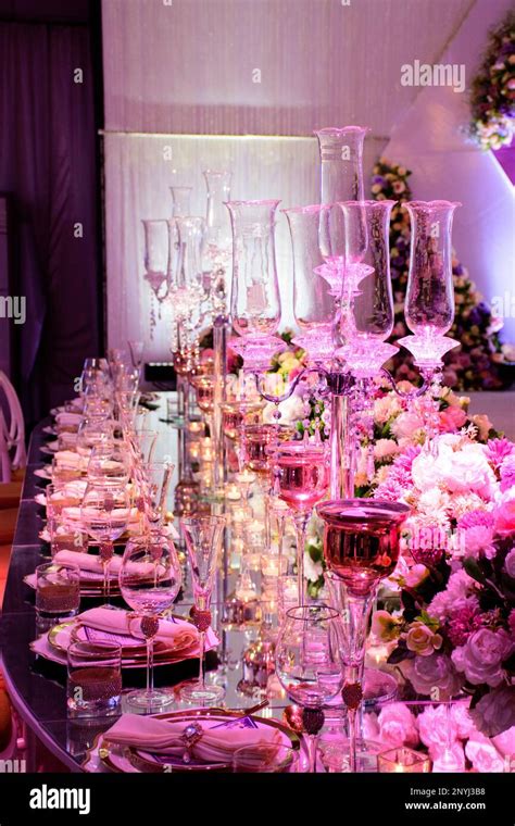 Colorful Wedding Setup Decoration Stock Photo Alamy