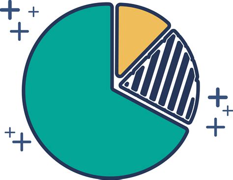 Diagram Circle Icon Illustration Glyph Style Design With Color And Plus