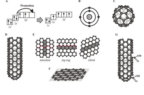 1. Structure of a carbon atom and of carbon-based nanoparticles. (A ...