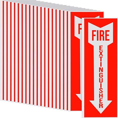 Amazon Fasmov 20 Pack Fire Extinguisher Signs Stickers 4x12 Inch