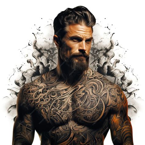 Premium AI Image | tattoo man illustration