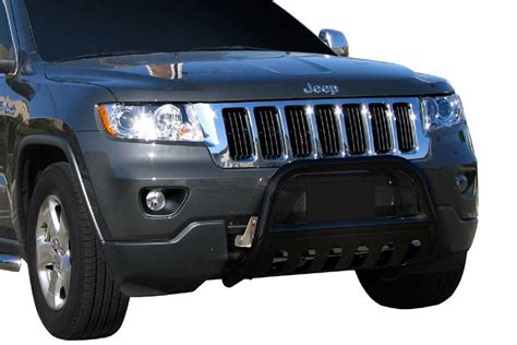 Bull Bar Bb80711a Sp Black With Black Skid Plate Jeep Grand Cherokee