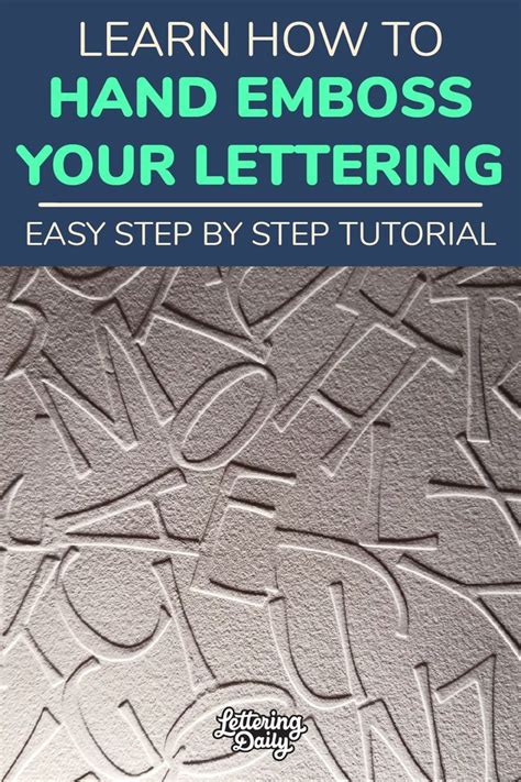 How To Dry Emboss Your Lettering Artofit