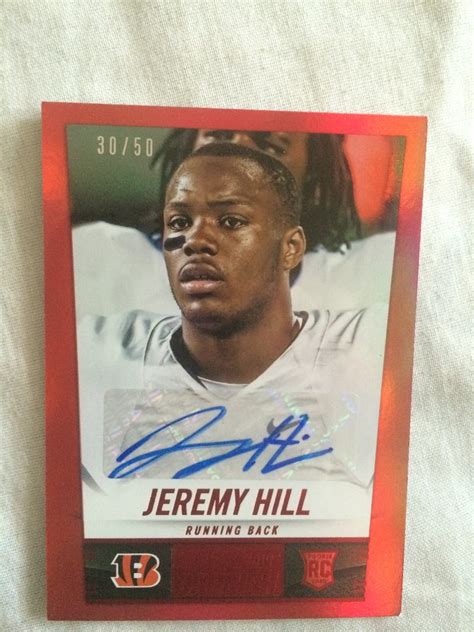 Jeremy Hill Rookie Red Bordered Auto Ryan Mcguire Flickr