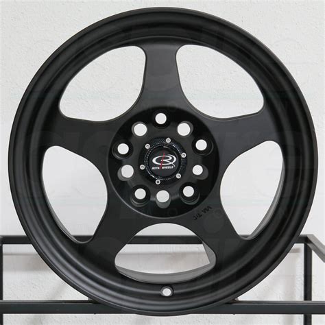 One 16x7 Rota Slipstream 5x1143 45 Flat Black Wheels Rims Wheels