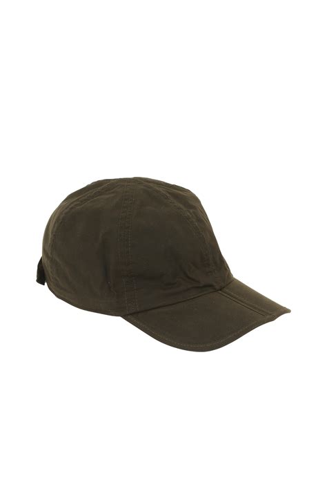 Wigens Olive Green Waxed Cotton Cap Mitchell Stores