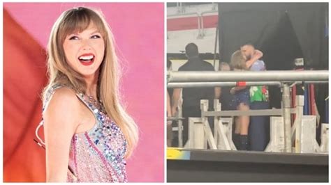 Taylor Swift kisses Travis Kelce, changes lyrics to Karma during Eras ...