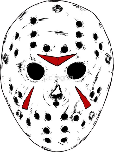 Jason Voorhees Hockey Mask Coloring Pages