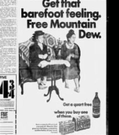 Mountain Dew, “Get that barefoot feeling.” ad campaign newspaper ...