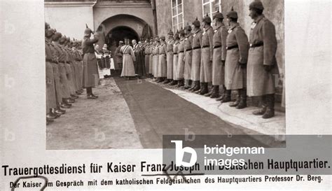 Wilhelm Ii At The Funeral Service Of Franz Joseph I 1916 Bw Photo