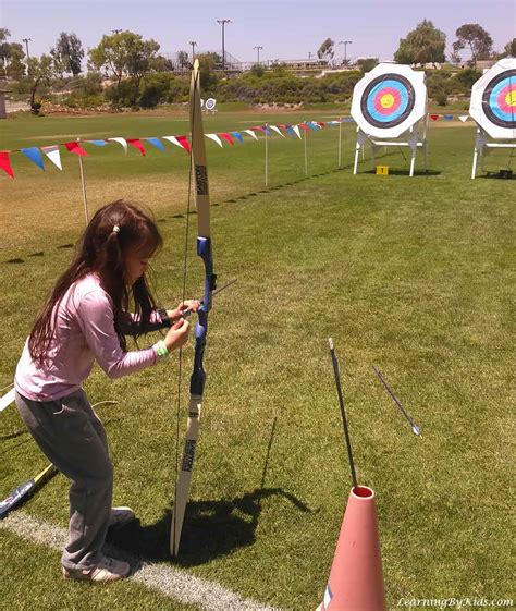 First Archery Lesson at the Chula Vista Olympics Training Center | Learning By Kids ...